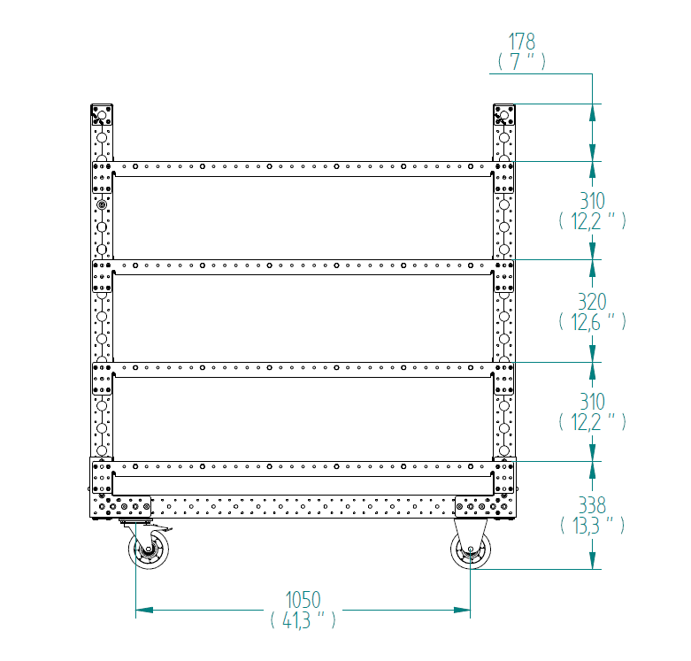 Flat Shelf Cart - 700 x 1330 mm