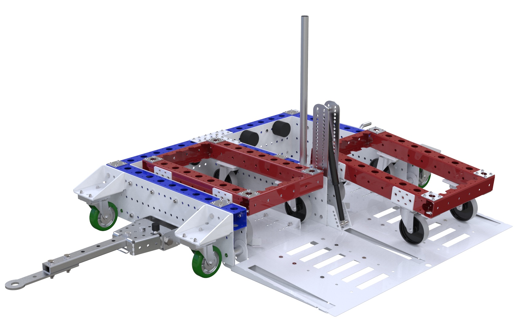 Modular & industrial material handling mother-daughter cart by FlexQube