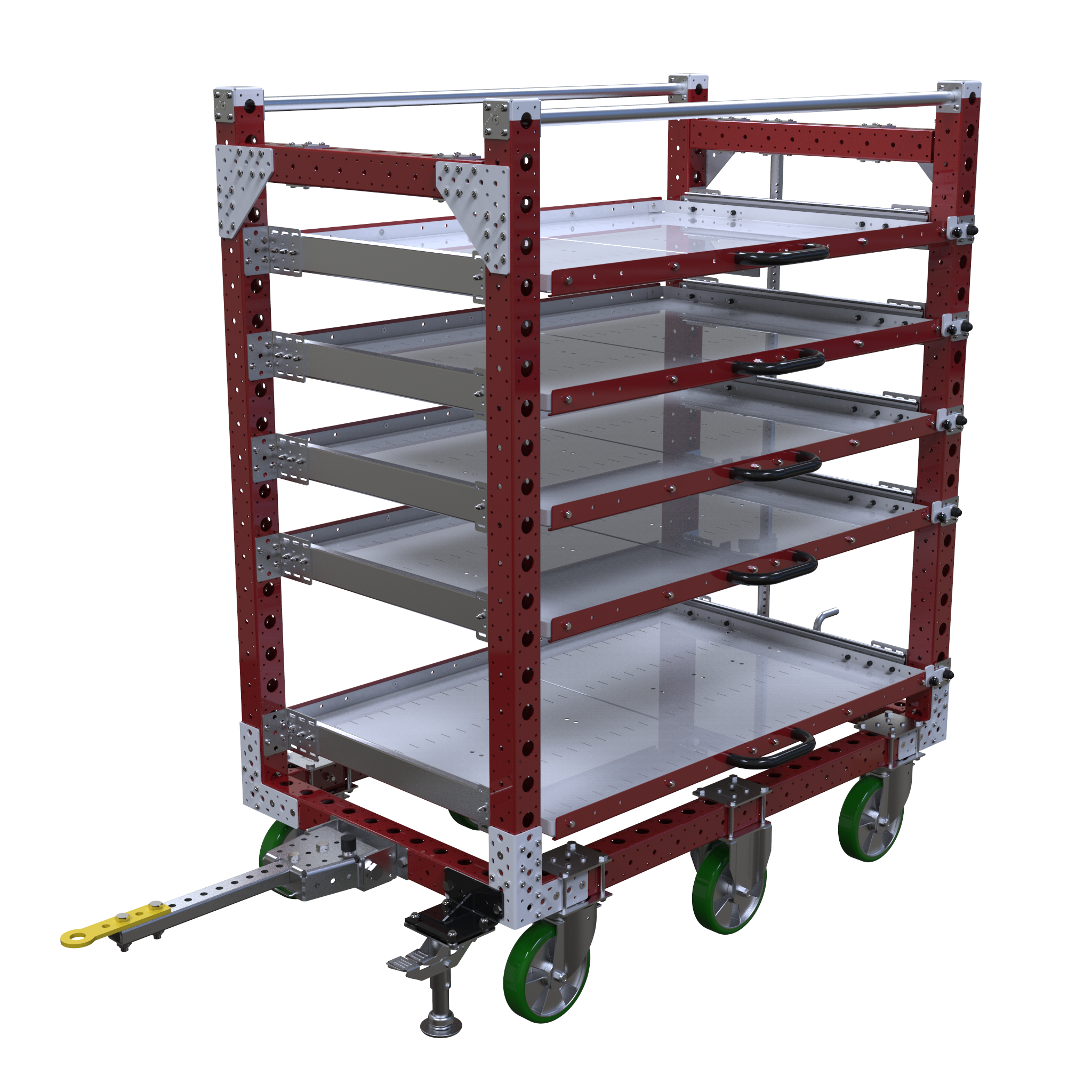 Carro remolcador con repisas - 840 x 1400 mm