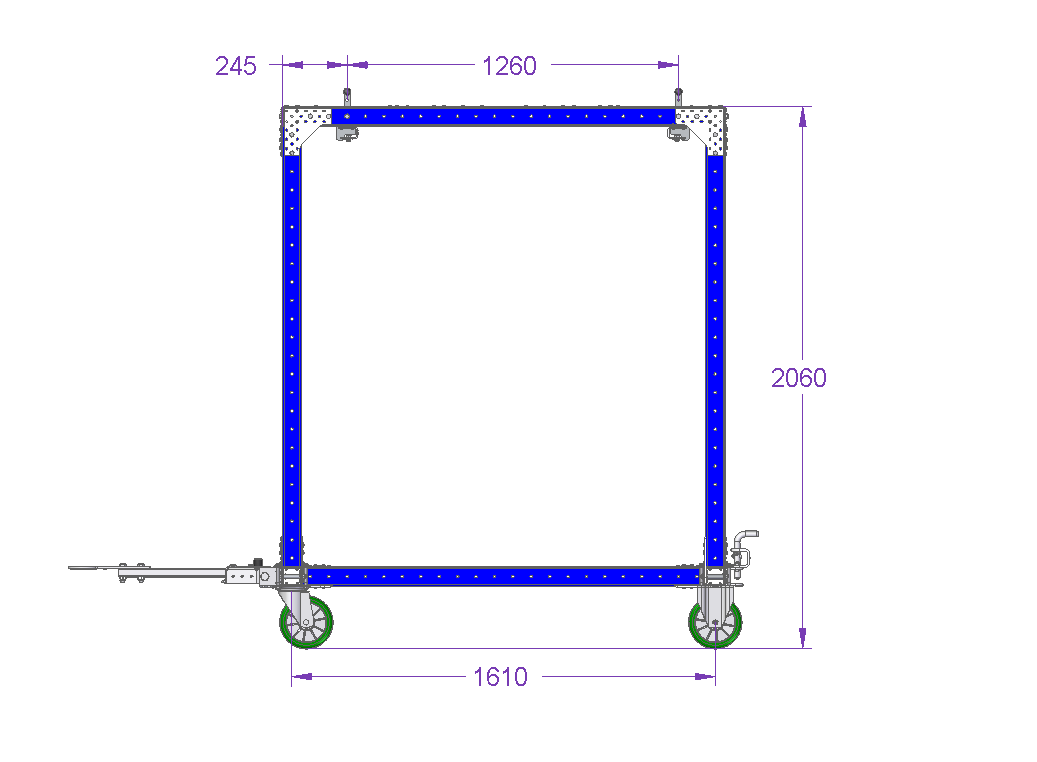 Carro madre 2 en 1 - 1680 x 1680 mm