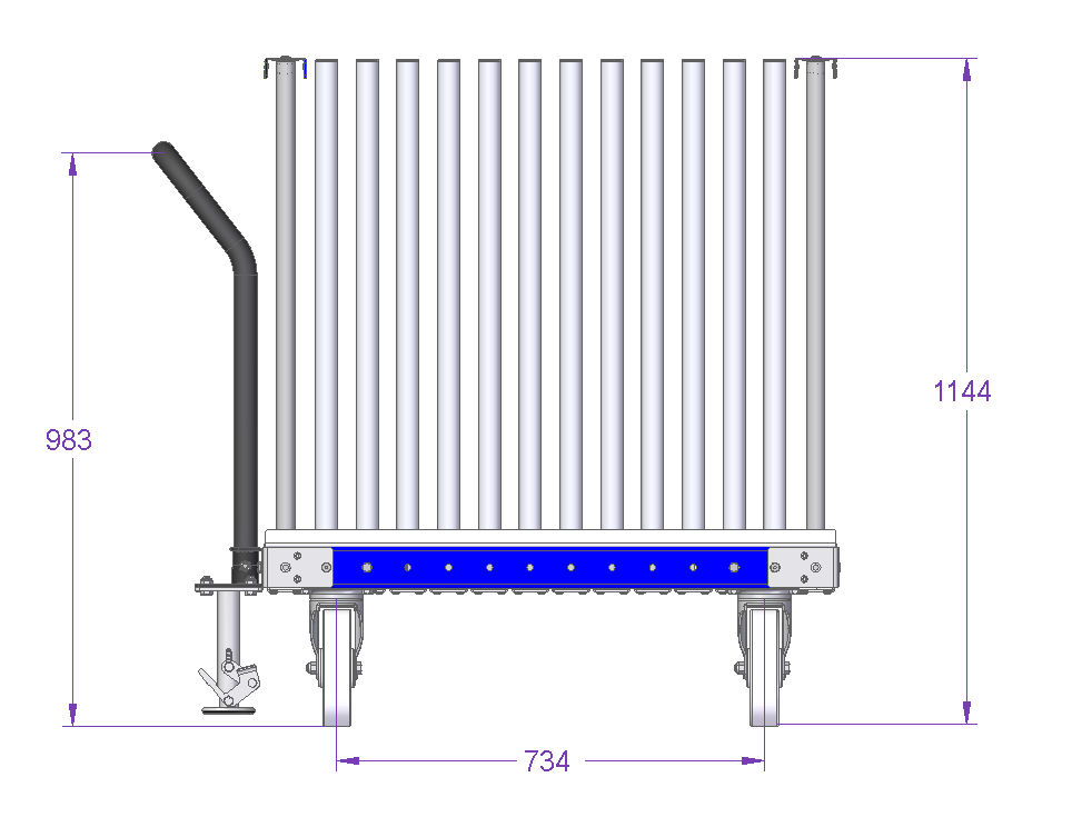 Wagen für Wandpaneele – 1610 × 980 mm