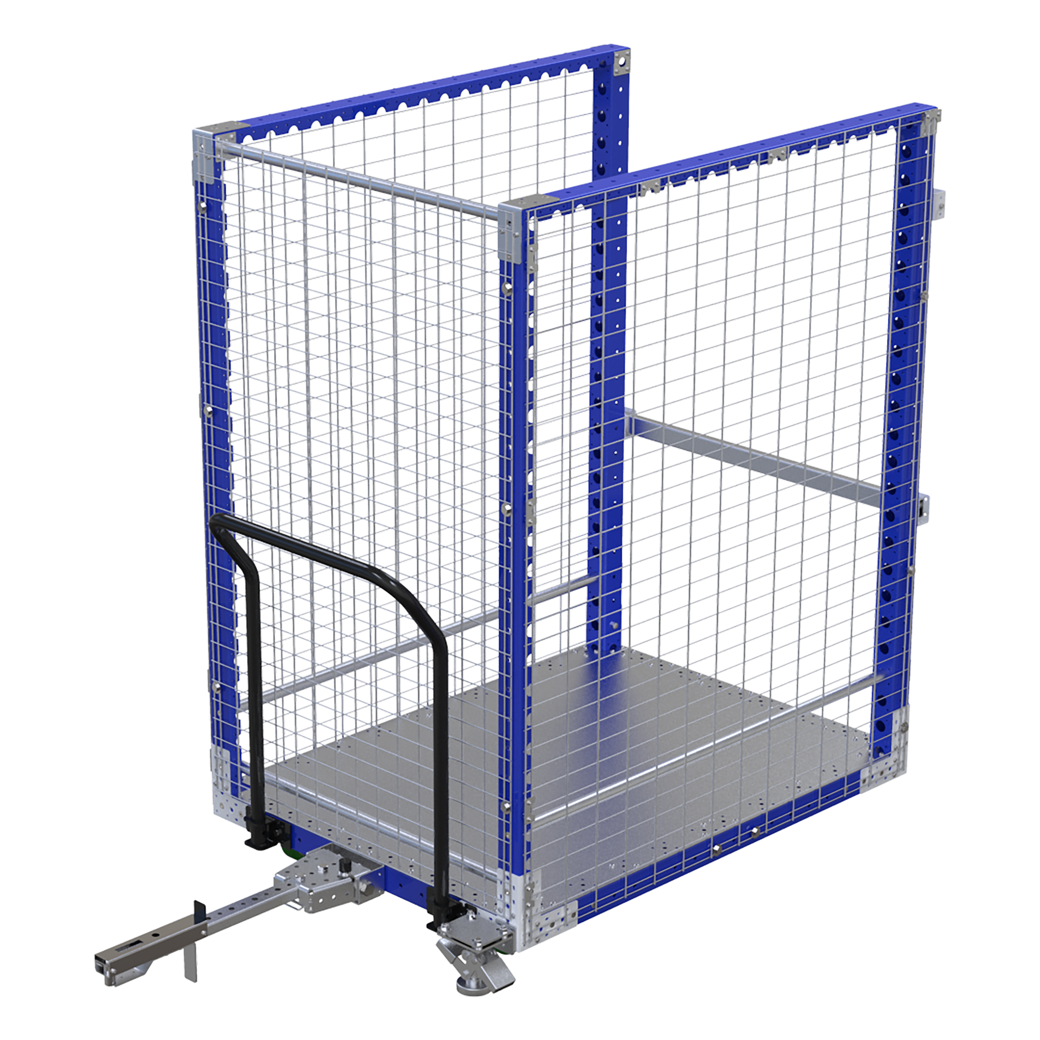 Tugger cart w. fence - 1400 x 1050 mm