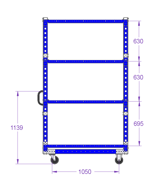 Flat Shelf Cart - 1330 x 840 mm