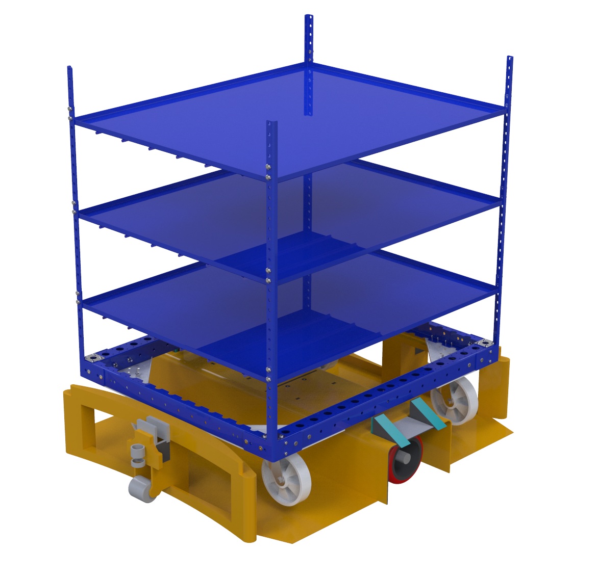 Modular & industrial material handling cart by FlexQube