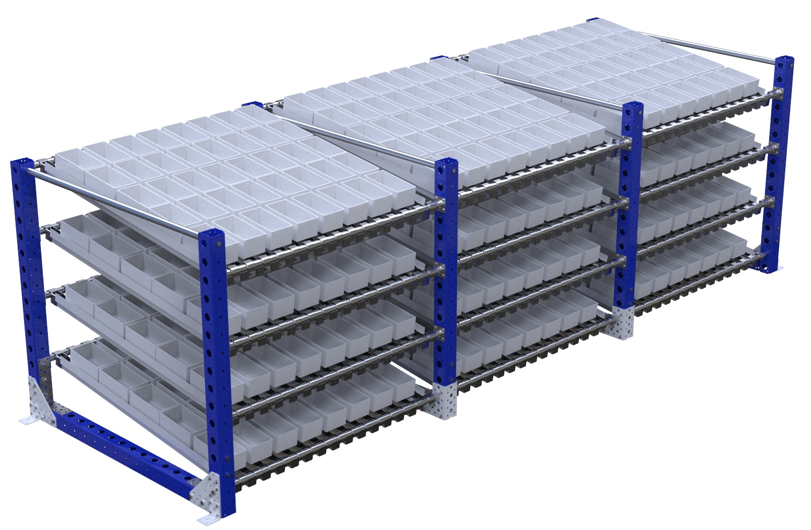 Modular & industrial material handling flow rack by FlexQube