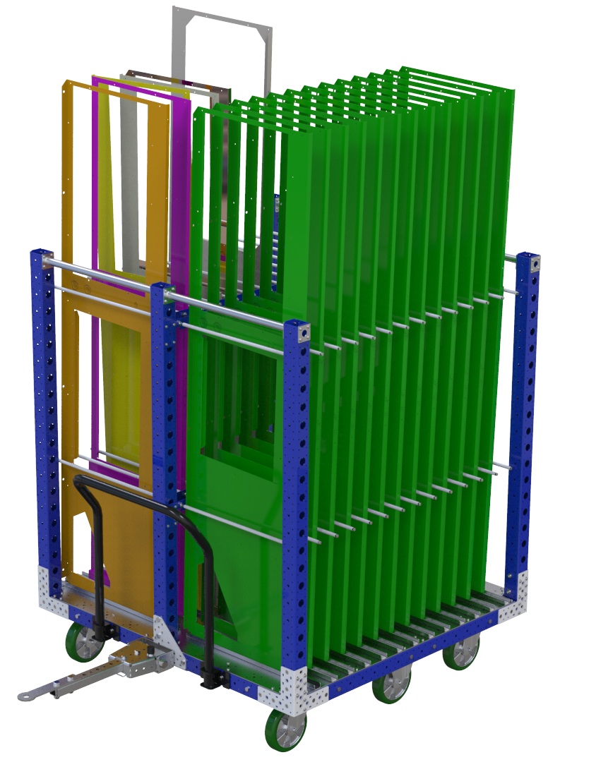 Modular & industrial material handling cart by FlexQube