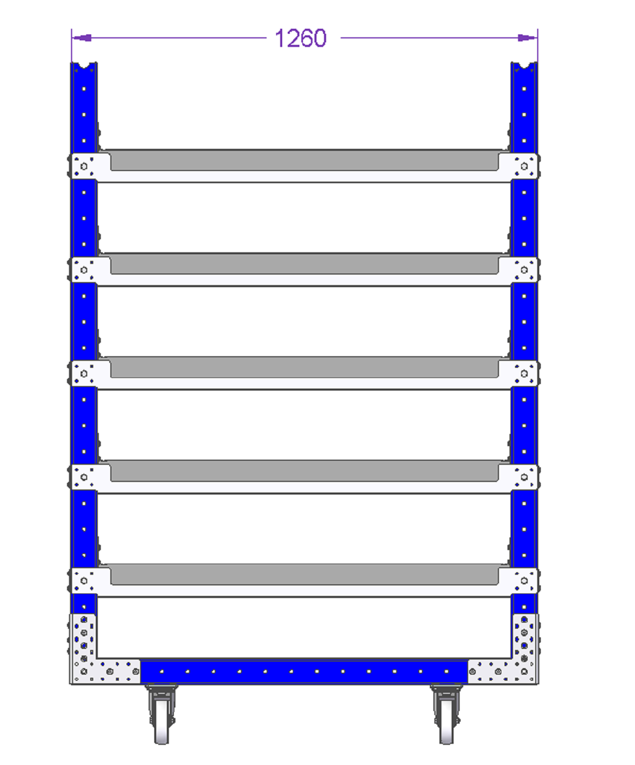 Flow Shelf Cart 1260 x 840 mm