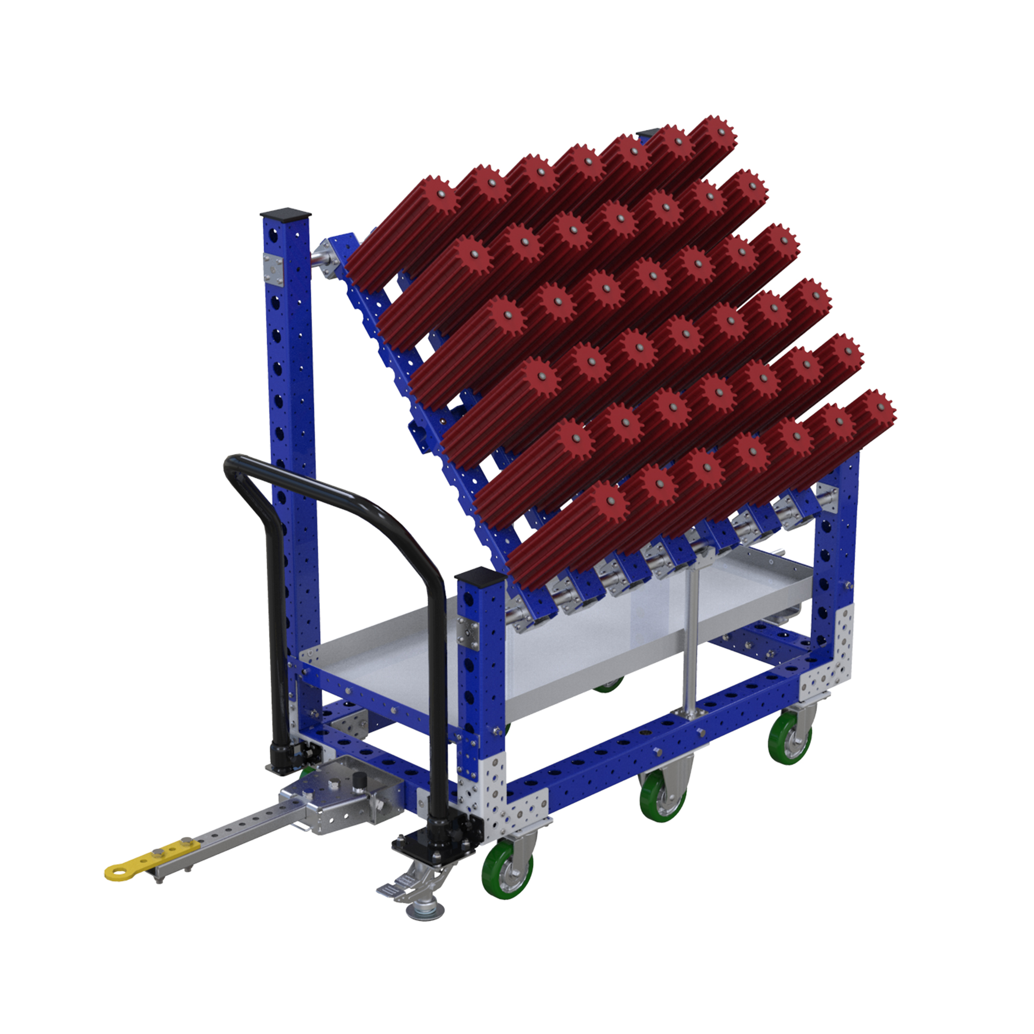 Angled tube kit cart - 630 x 1190 mm