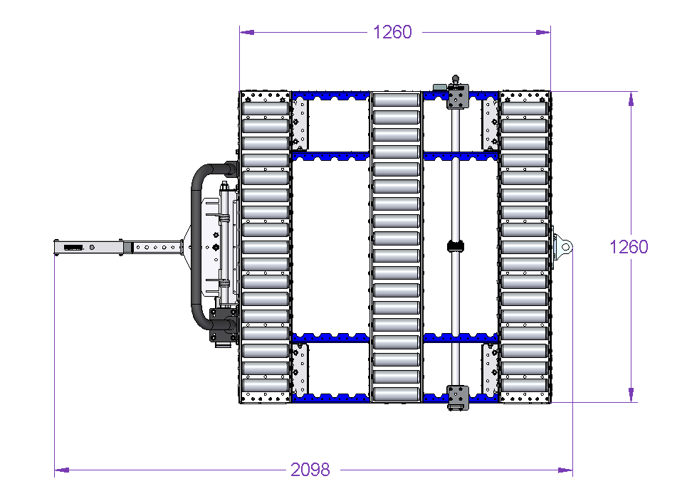 Roller transfer cart – 1260 x 1260 mm