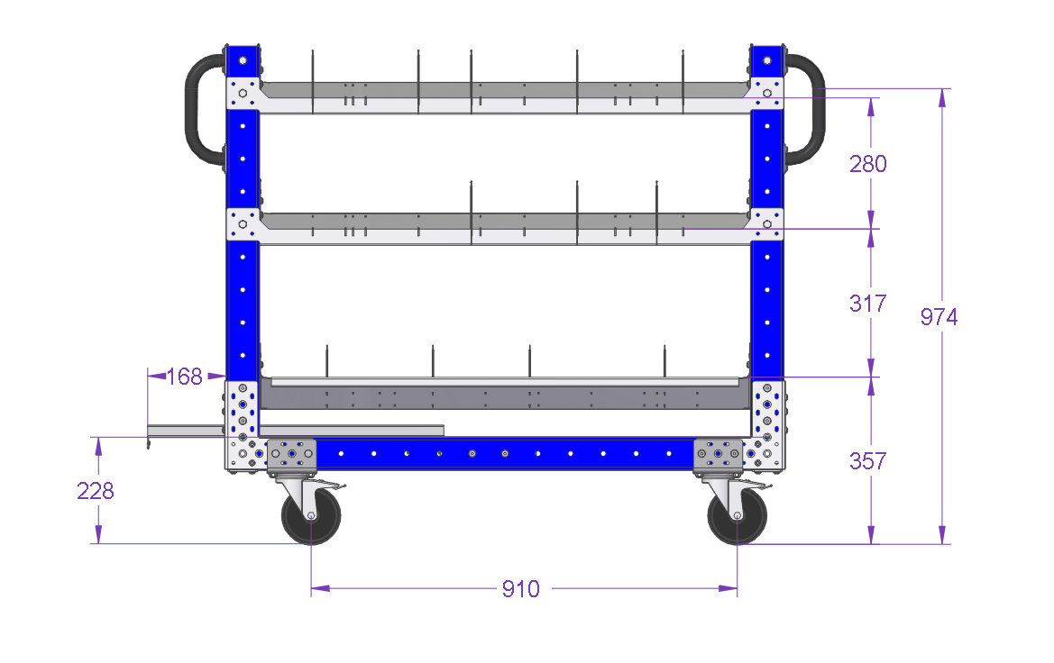 Line Side Flow Shelf Rack