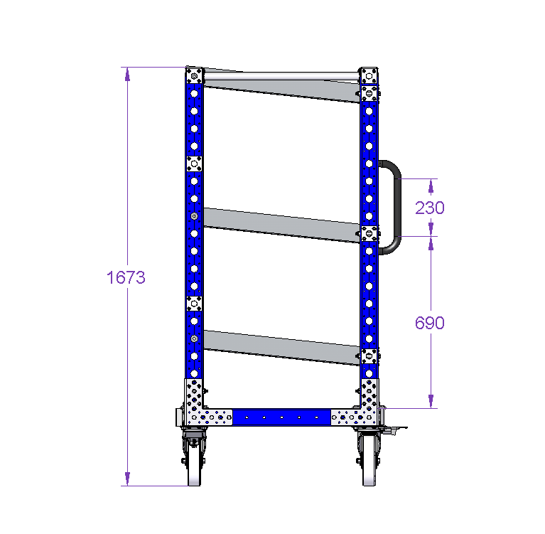 Flow Shelf Cart 1190 x 770 mm (47 x 30 inch)