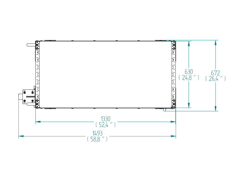Carro de estante - 630 x 1330 mm