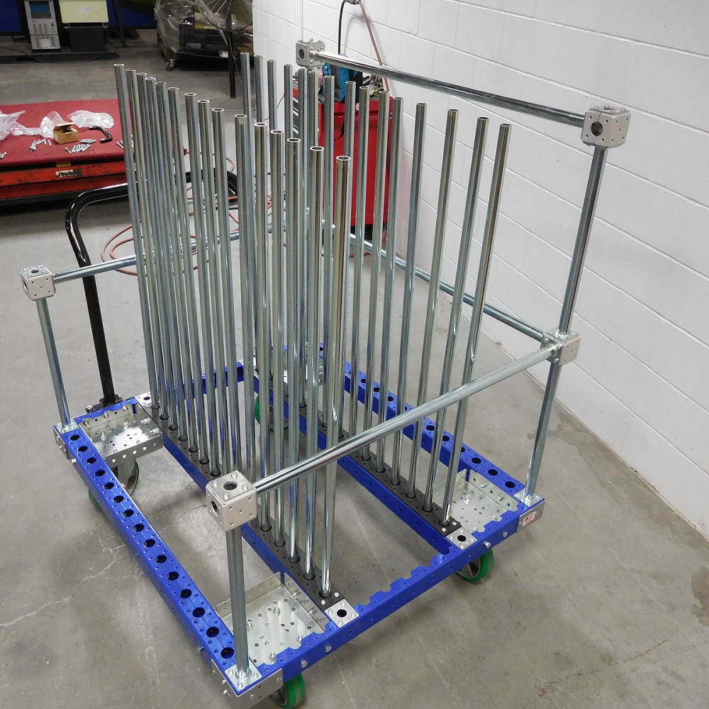 Modular & industrial material handling cart by FlexQube