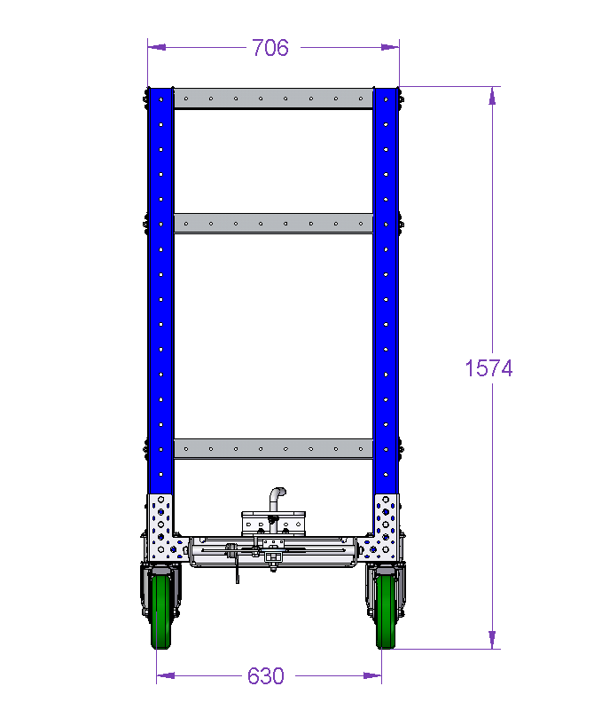 Flat Shelf Cart 1260 x 700 mm