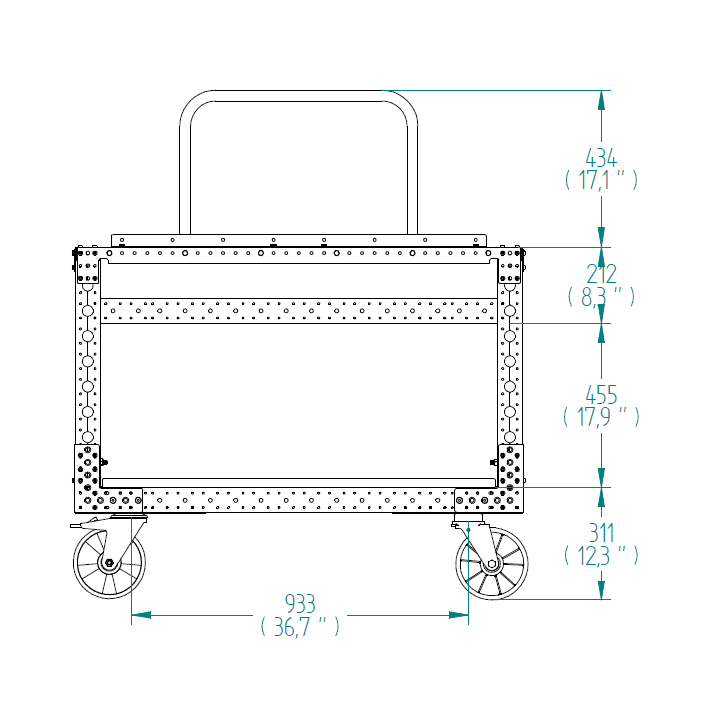 Mobiler Arbeitsplatzwagen – 820 × 1240 mm