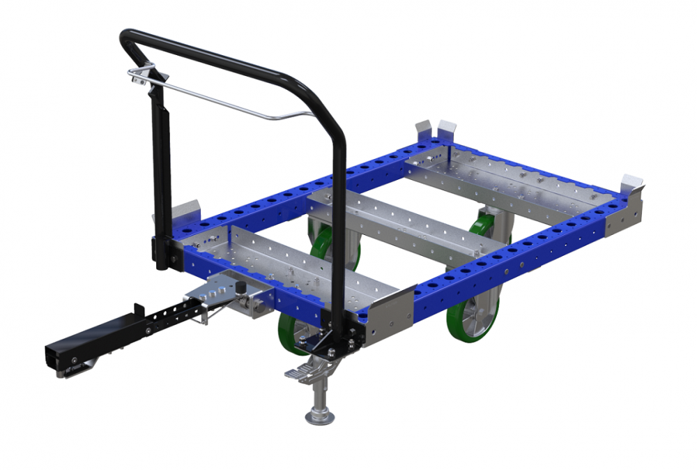 Carrito de remolque FlexQube para el manejo de materiales