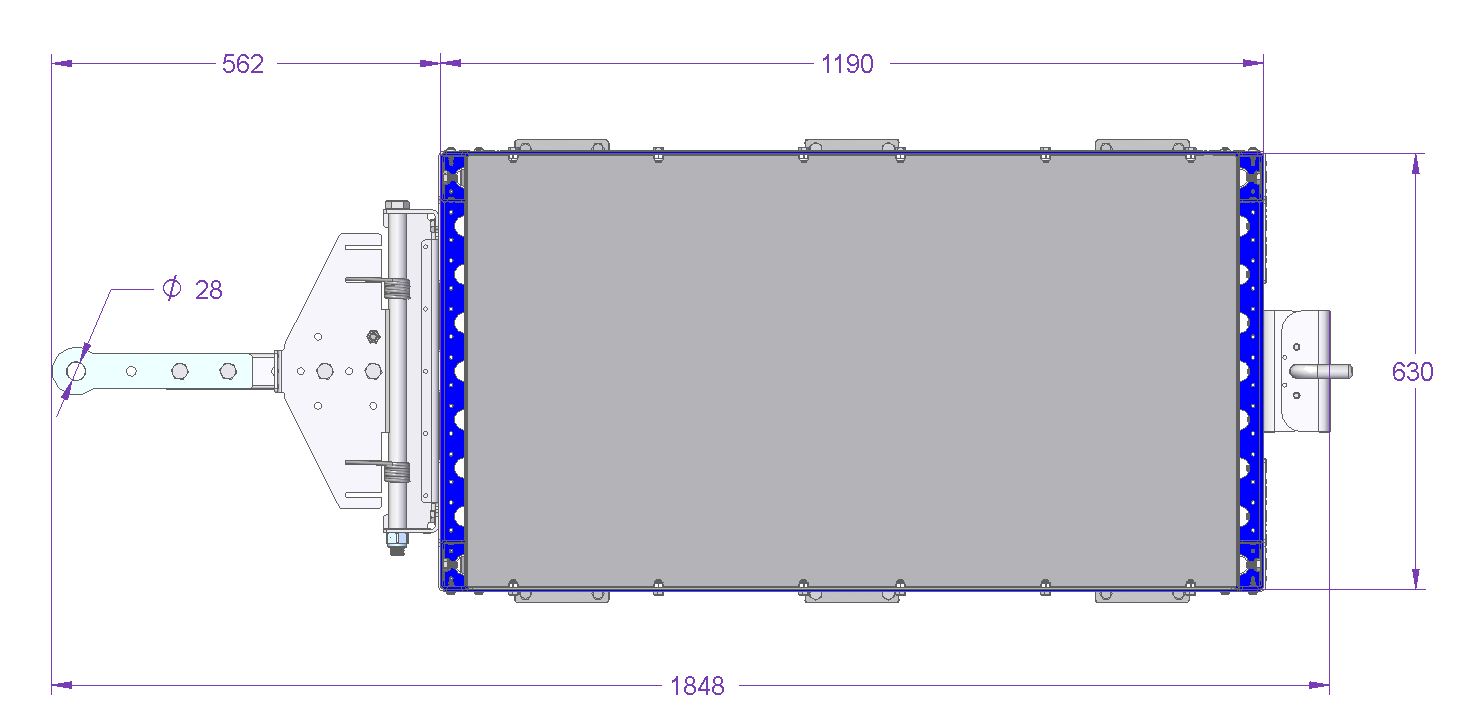 Flat Shelf Cart 630 x 1190 mm