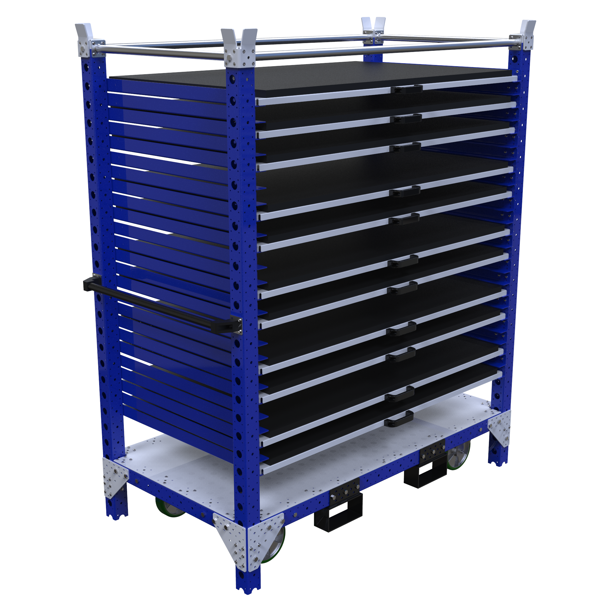Carro con repisas reubicables - 1680 x 910 mm