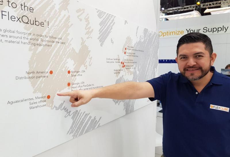 FlexQube Mexico Sales Manager Hector Flores at MODEX 2018
