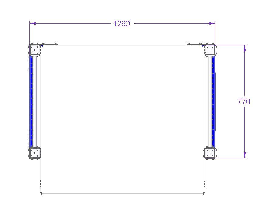 Carro de estantería de flujo - 1260 x 770 mm