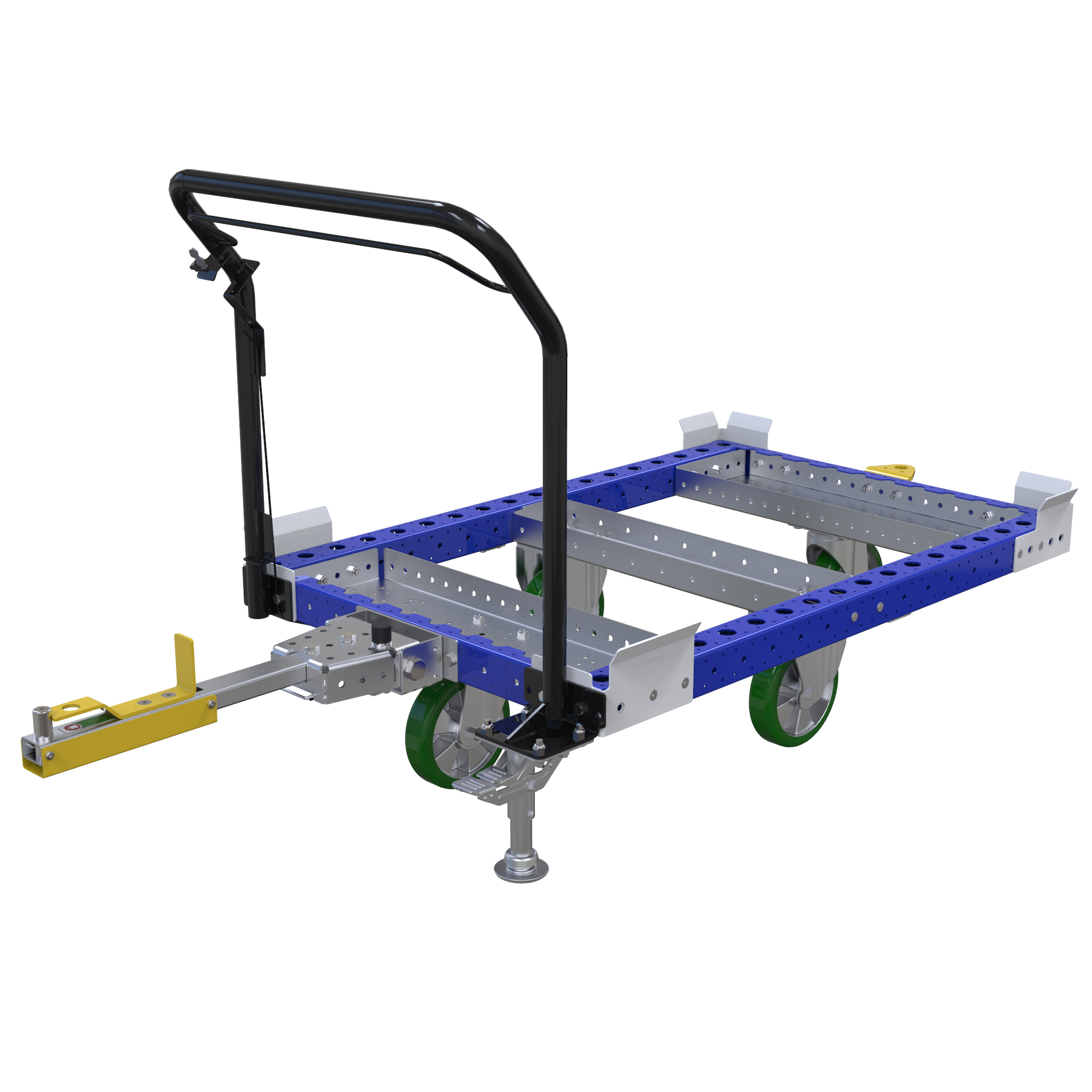 EUR-Pallet Tugger Cart with Ergonomic Tow Bar