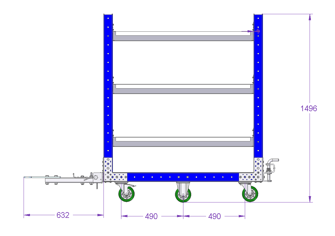 Flow Shelf Cart – 1260 x 7000 mm