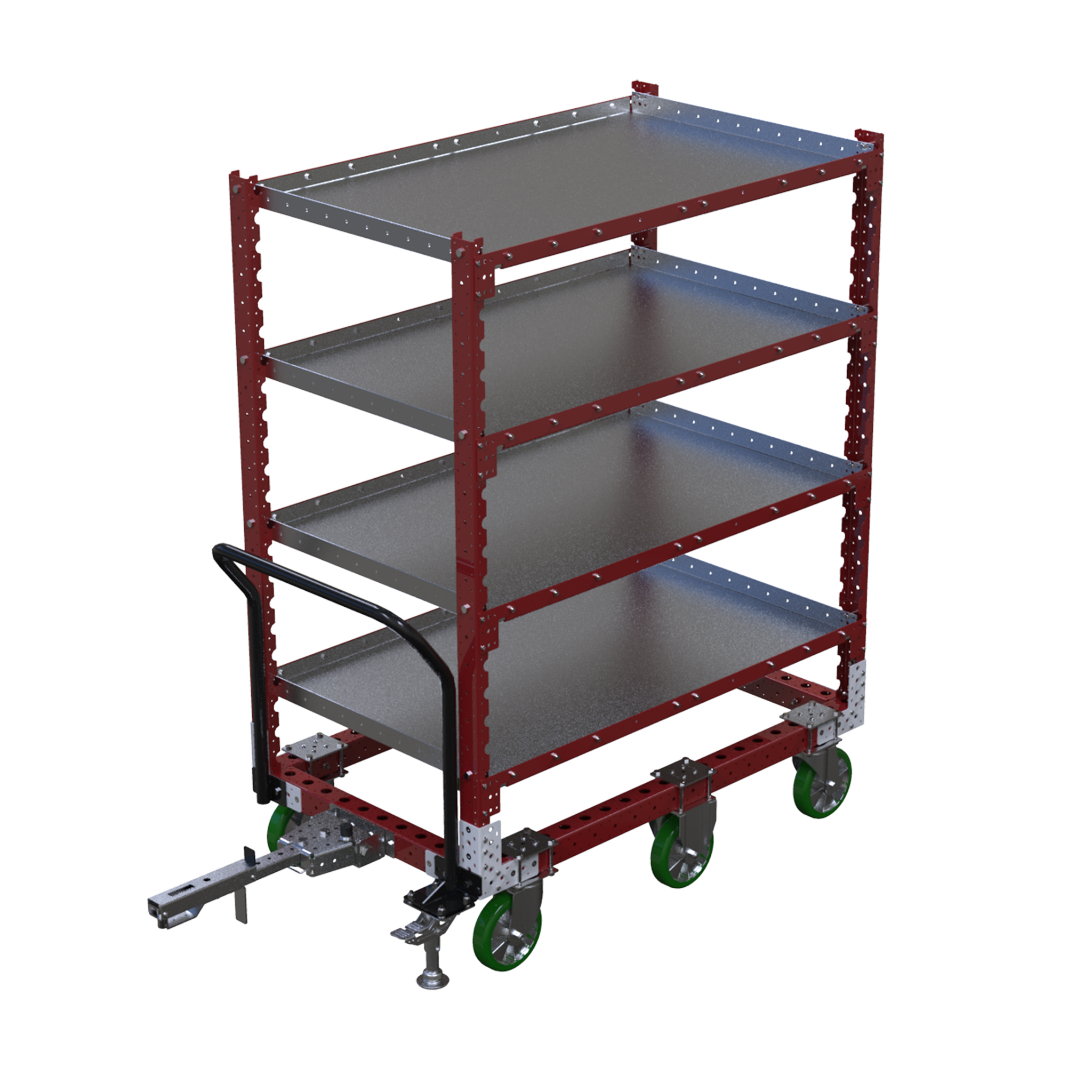 Carro con repisas planas - 840 x 1400 mm