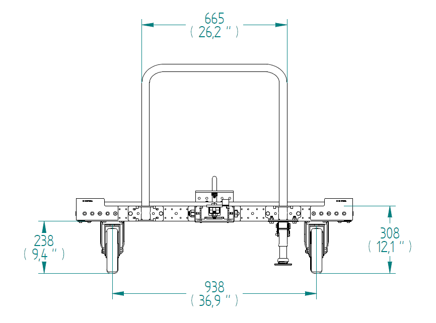 Palettenzugwagen – 1260 × 1260 mm