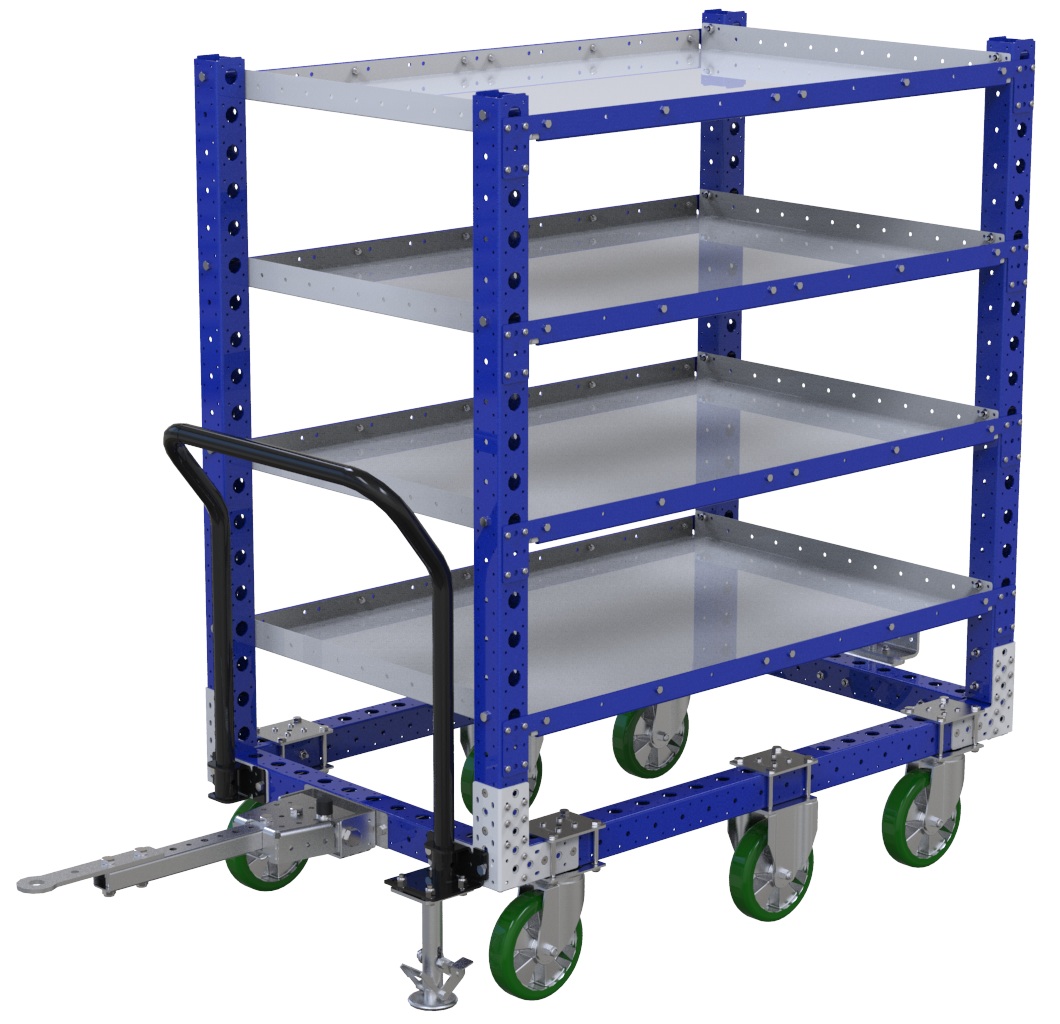 Carro con estante plano - 840 x 1400 mm