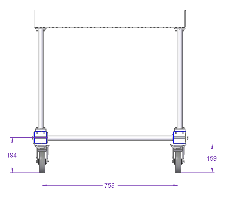 Arbeitstischwagen – 630 × 840 mm