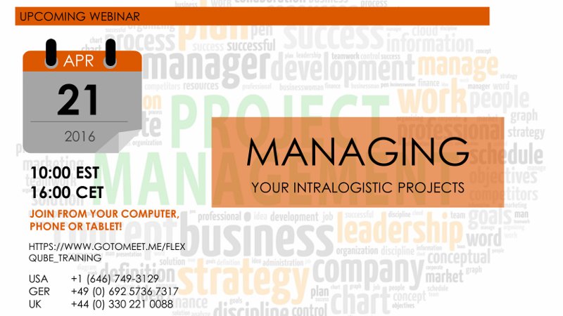 Seminario web gratuito: gestión de sus proyectos intralogísticos
