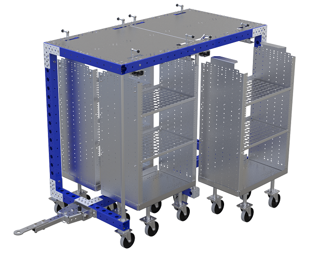 Mother Daughter Cart System 4 in 1 High Dollies with Shelves