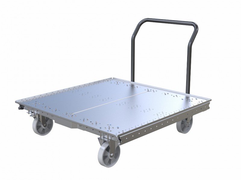 Carrito de empuje con cubierta superior 49 x 49 pulgadas