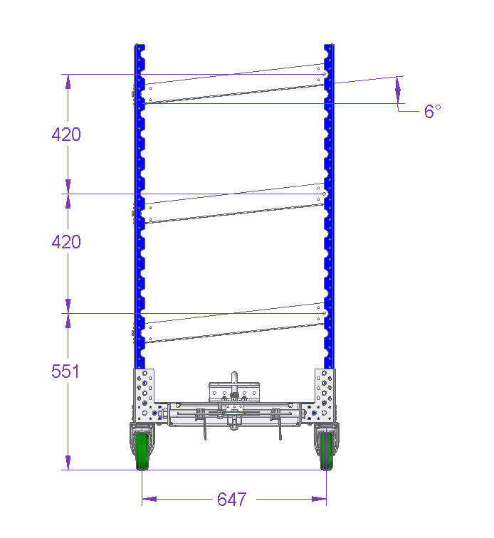 Flow Shelf Cart – 1260 x 7000 mm