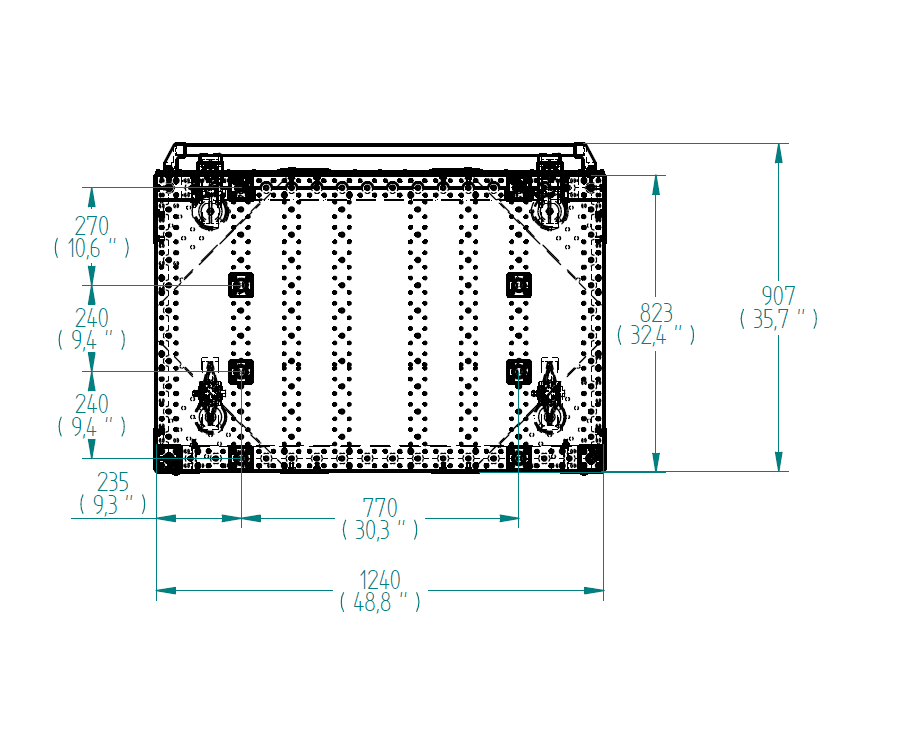Kit-Wagen für Holzaufsatzrahmen – 820 × 1240 mm