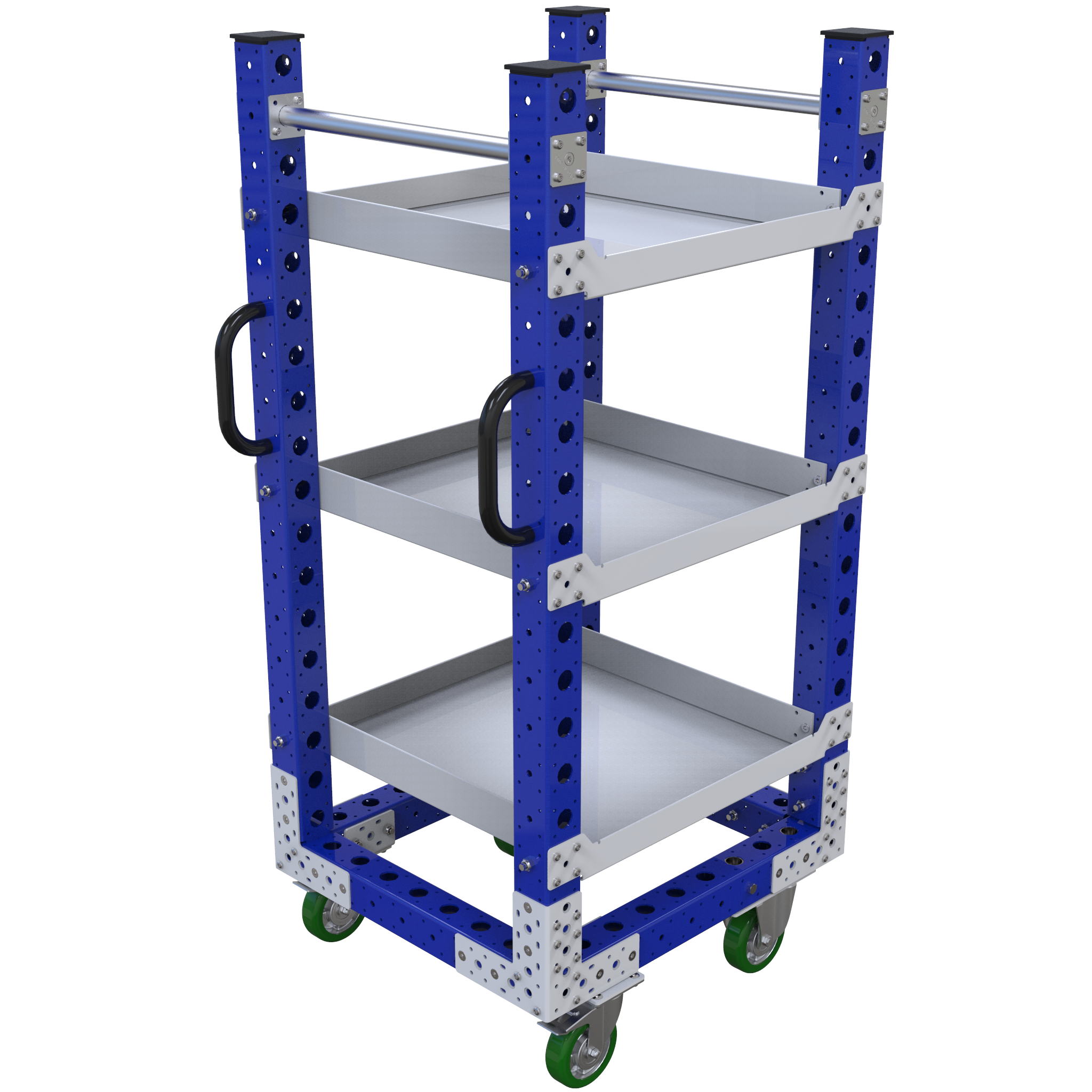 Carro con repisas planas - 630 x 700 mm