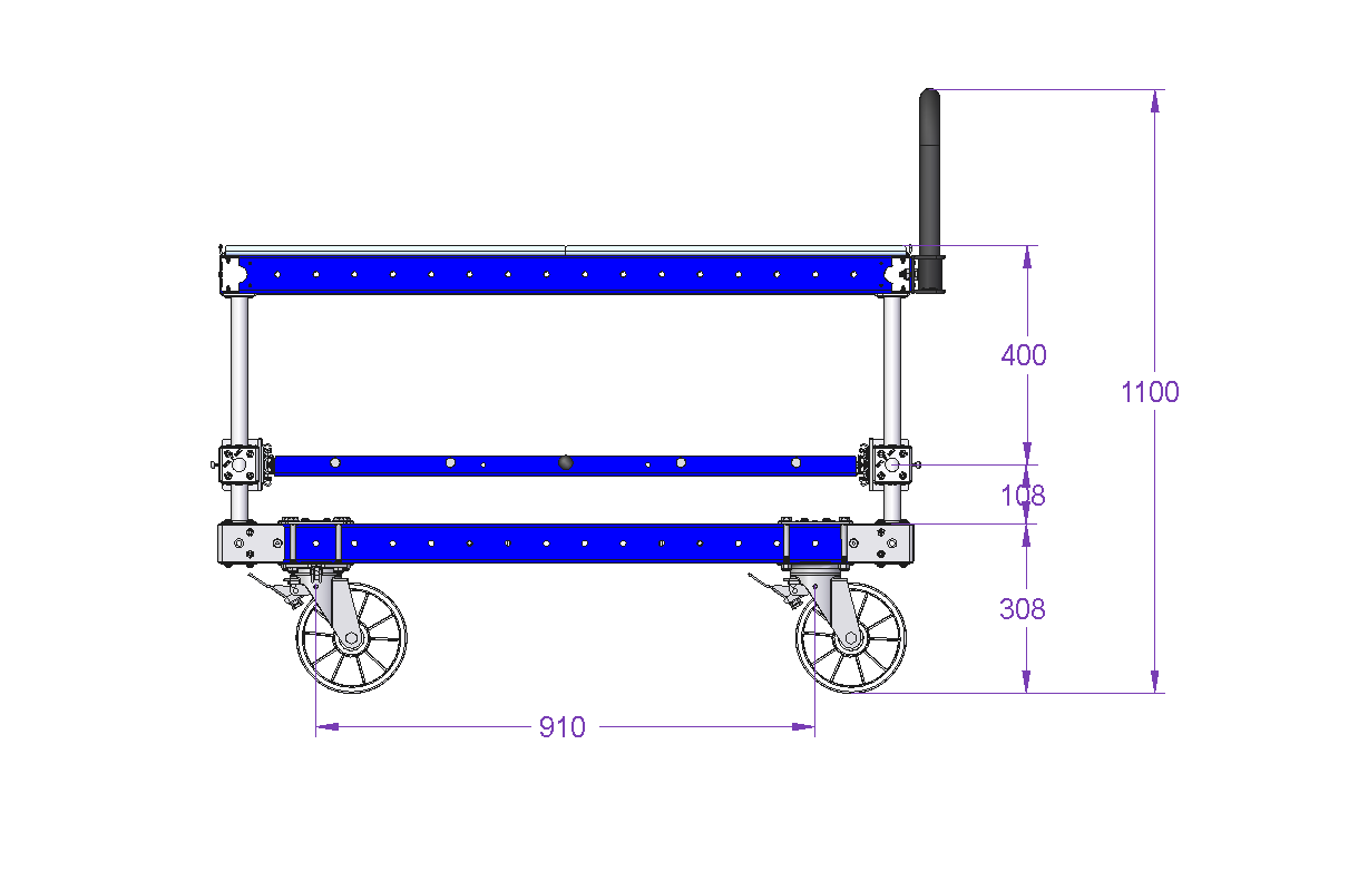 High Pallet Cart With Extra Tray