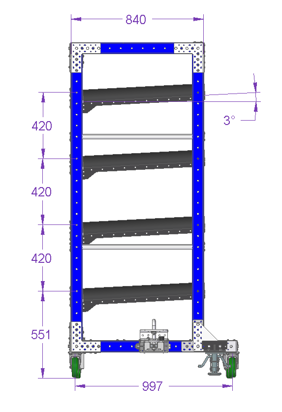 Hanging Cart – 1050 x 2240 mm