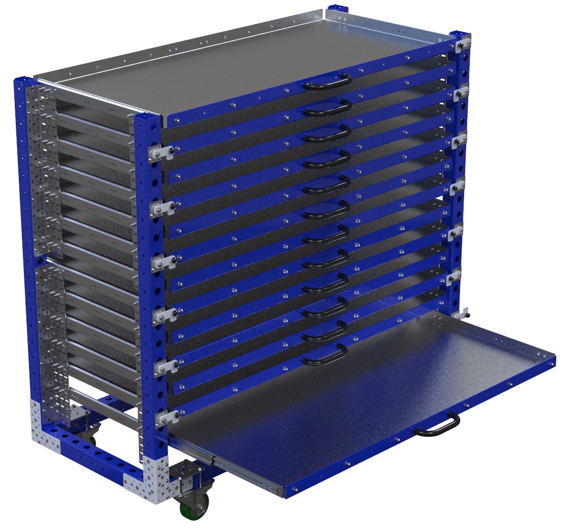 Carrito con Repisa Expandible – 770 x 1820 mm