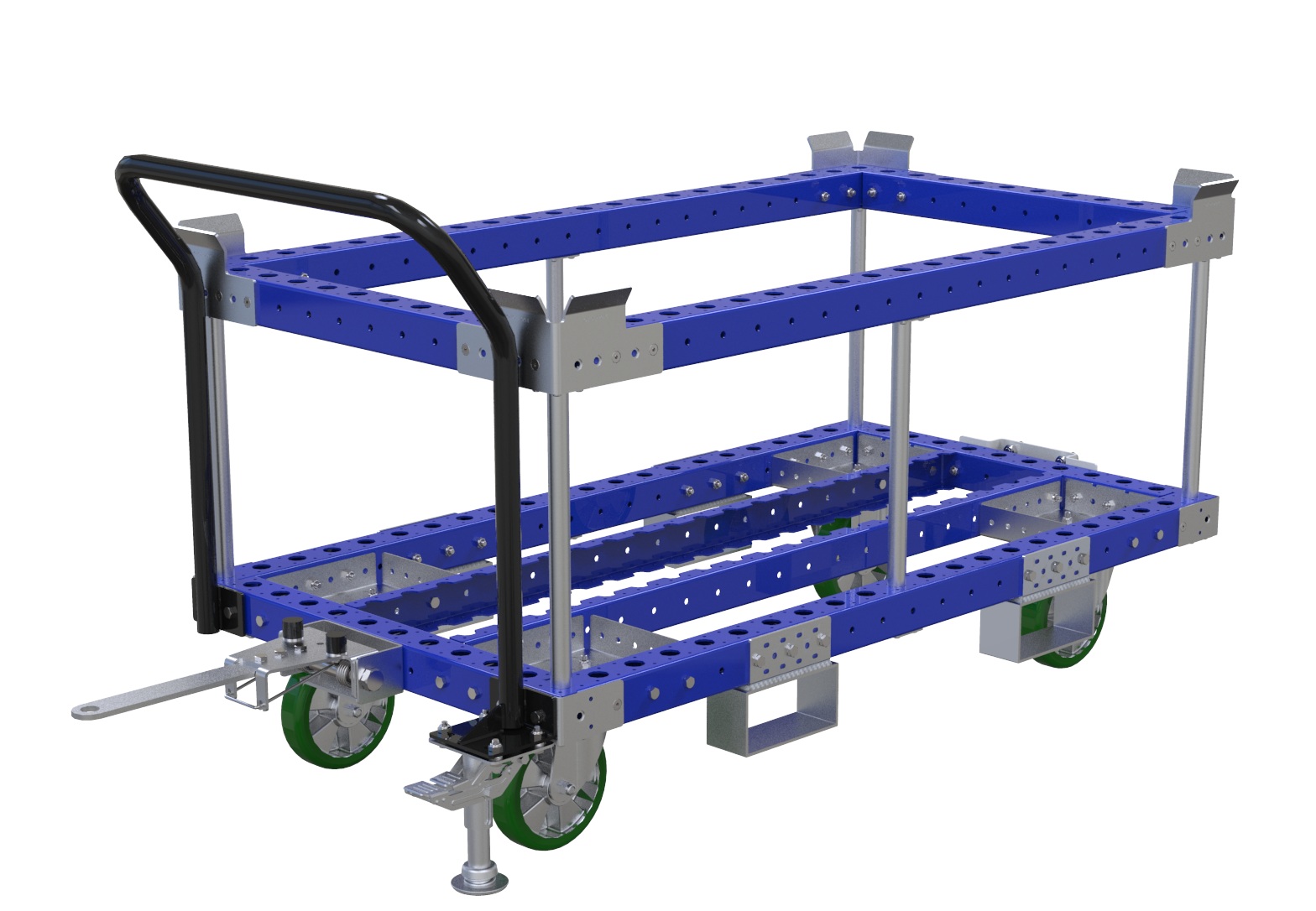 Carro de tarimas con plataforma auxiliar de 1540 x 840 mm