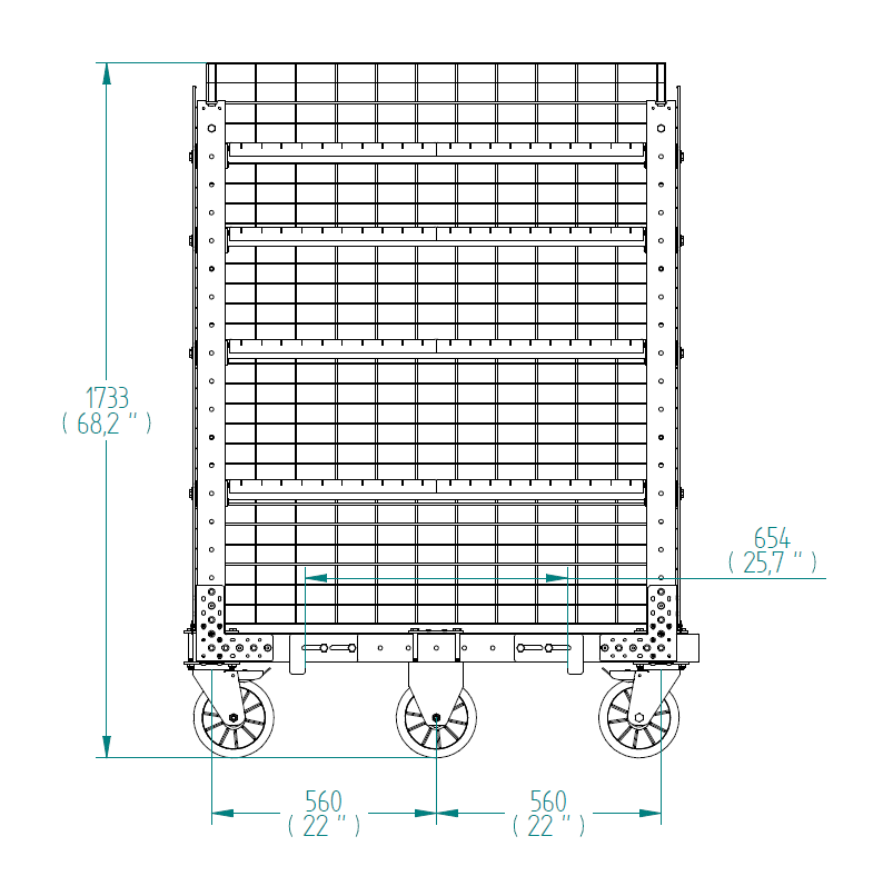 Flexregalwagen – 1190 × 700 mm
