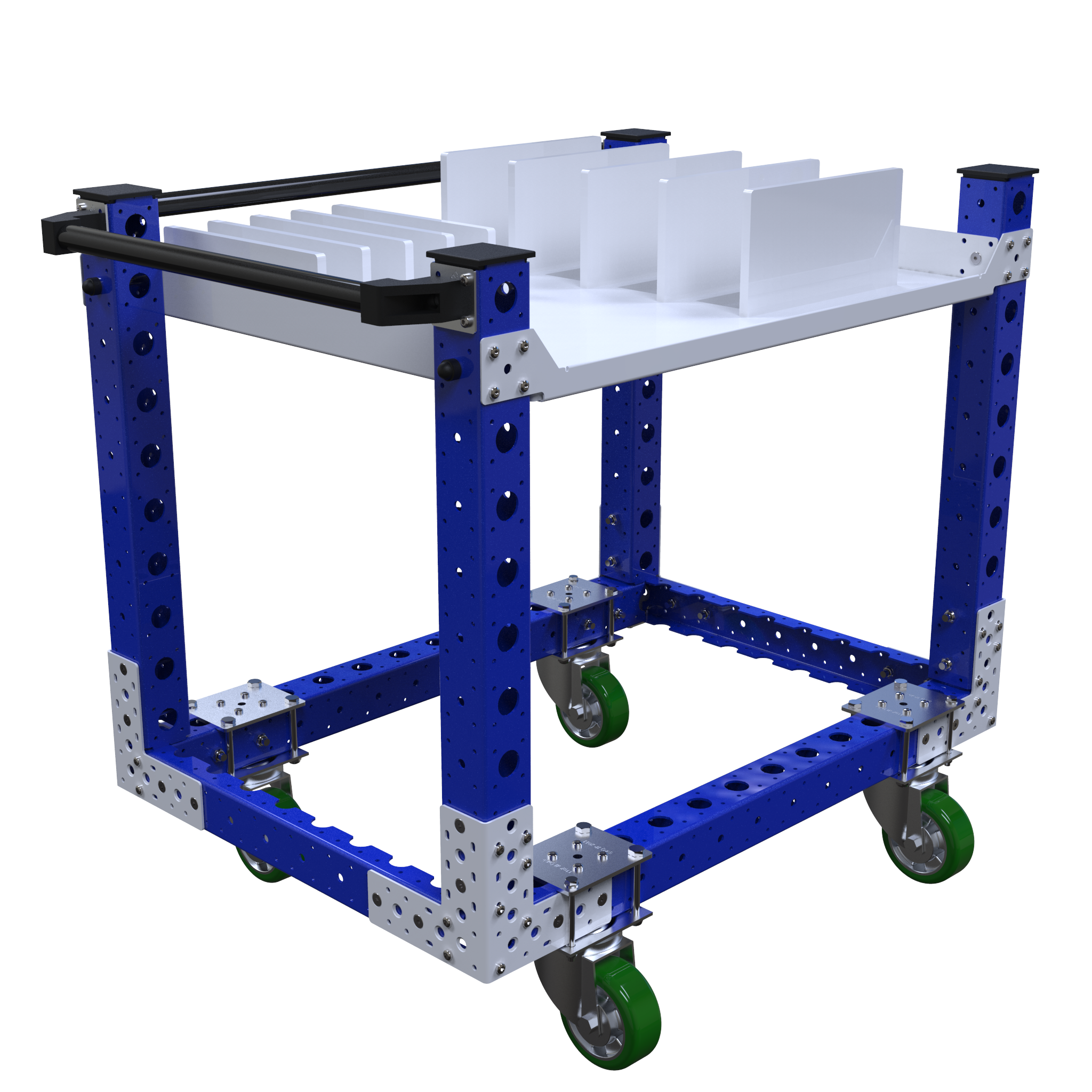 Carro con estante plano - 980 x 700 mm