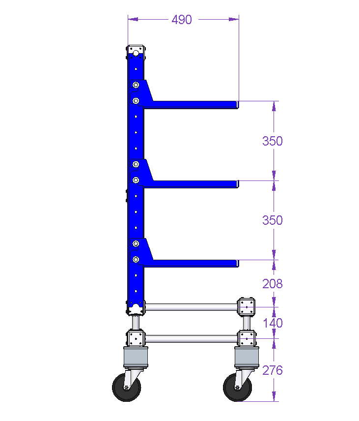 Shelf cart for E-frame