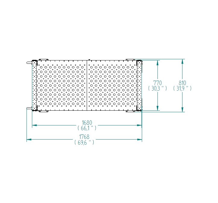 Flat shelf cart – 770 x 1680 mm