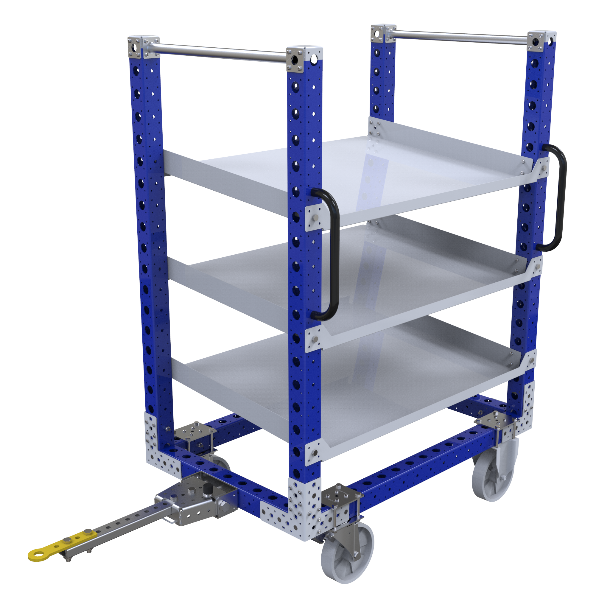 Carro remolcador con estante de flujo - 1190 x 770 mm