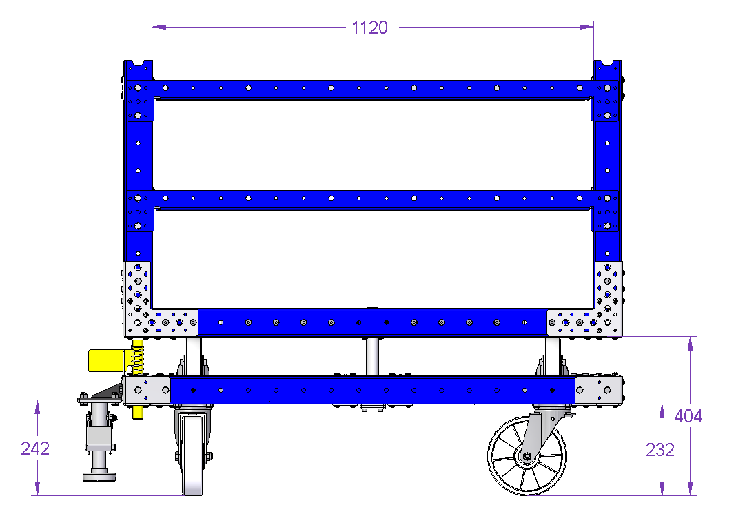 Rotating Shelf Cart - 1260 x 1260 mm