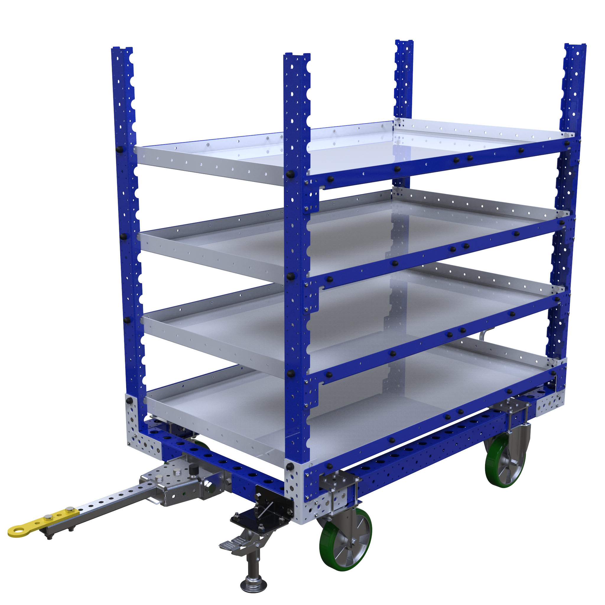 Carro remolcador con repisas - 1400 x 840 mm