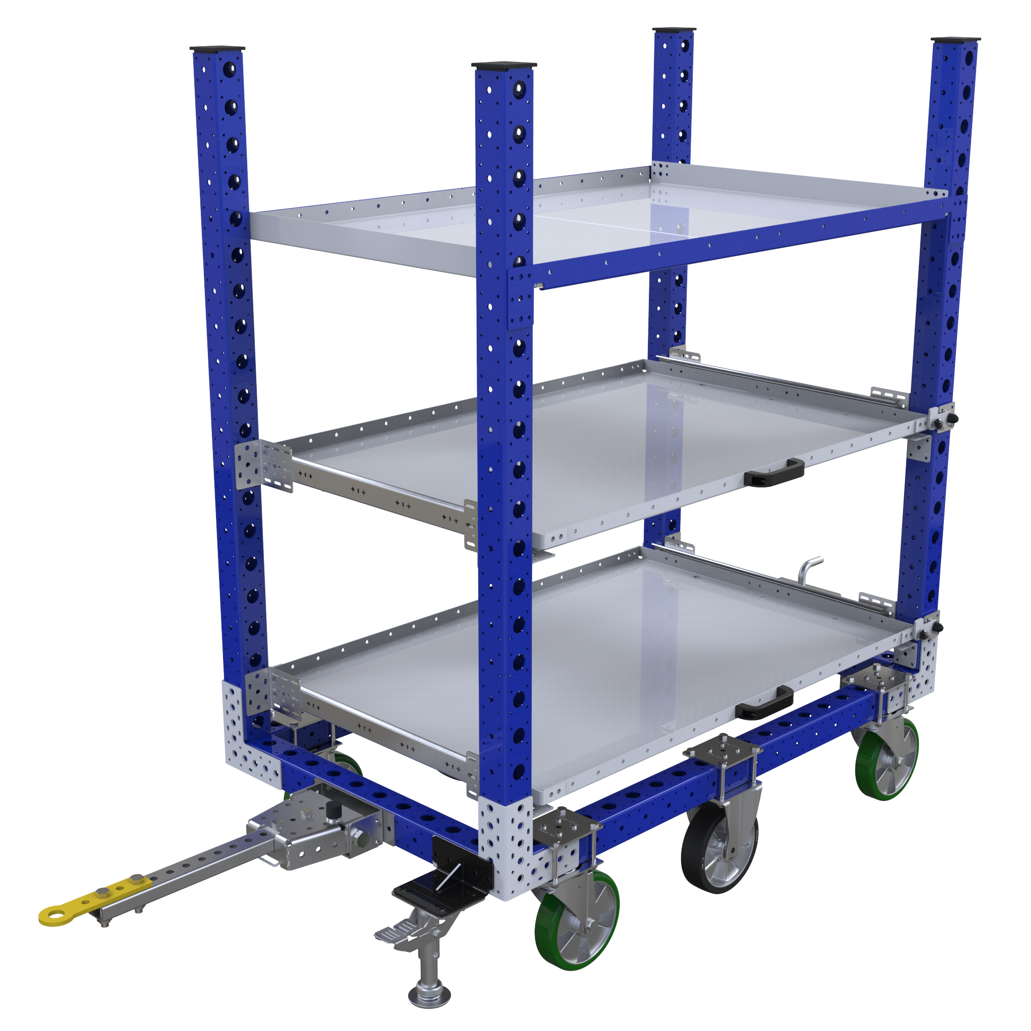 Carro remolcador con repisas - 1400 x 840 mm
