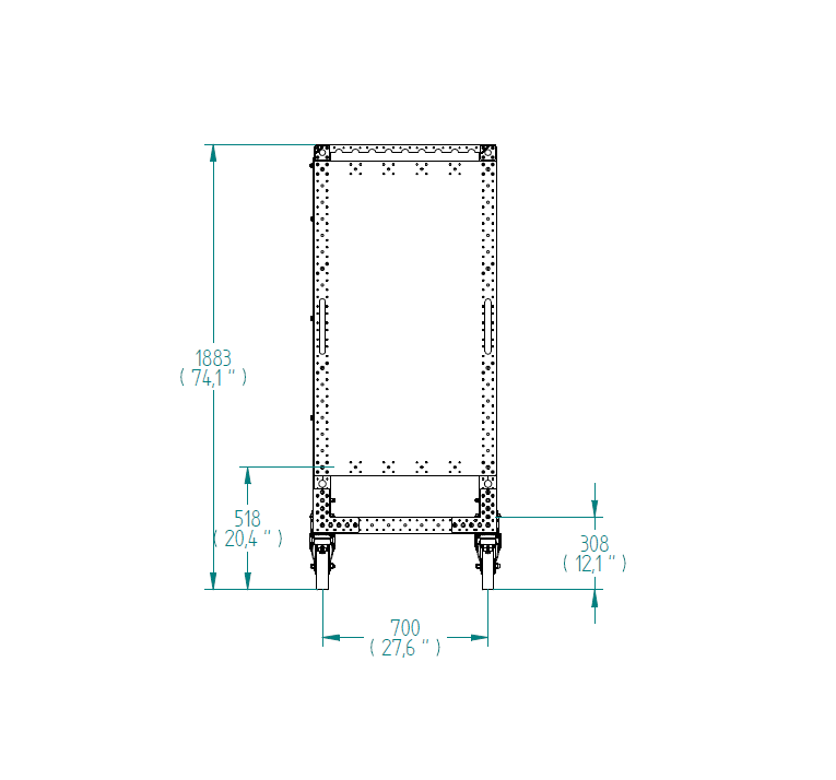 Flat shelf cart – 770 x 1680 mm