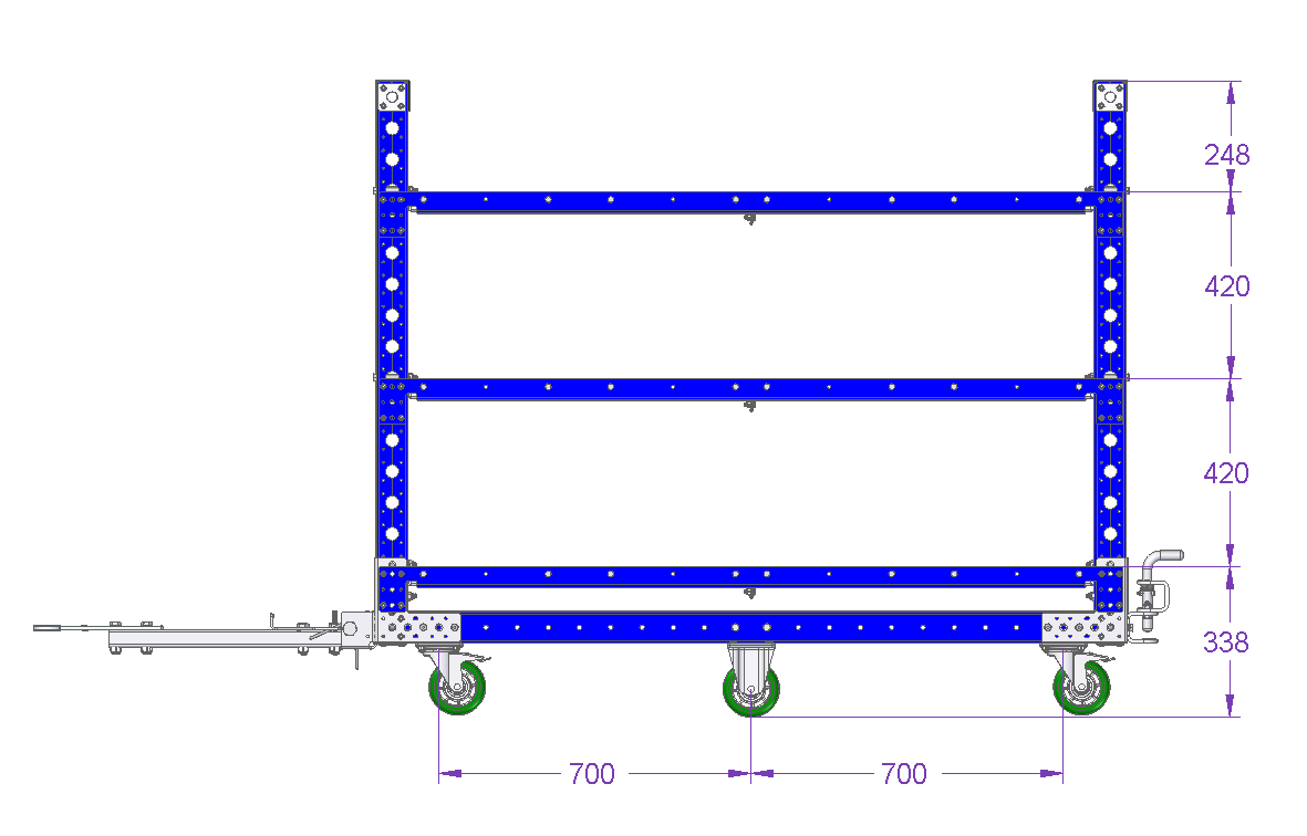 Shelf Cart - 63 x 33 inch